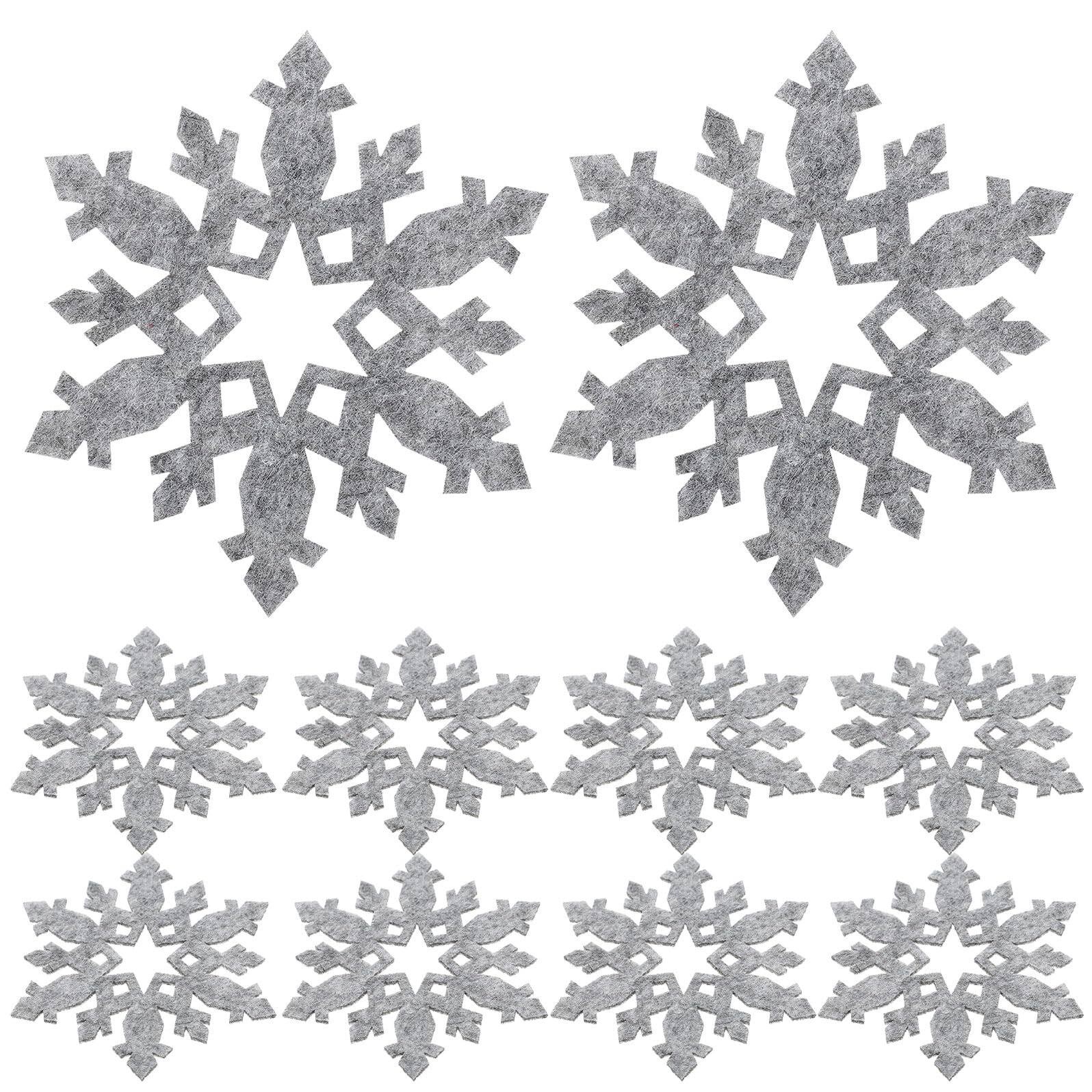 Dessous de tasse de Noël en feutre avec flocons isolants ABOOFAN pour décoration de table de fête
