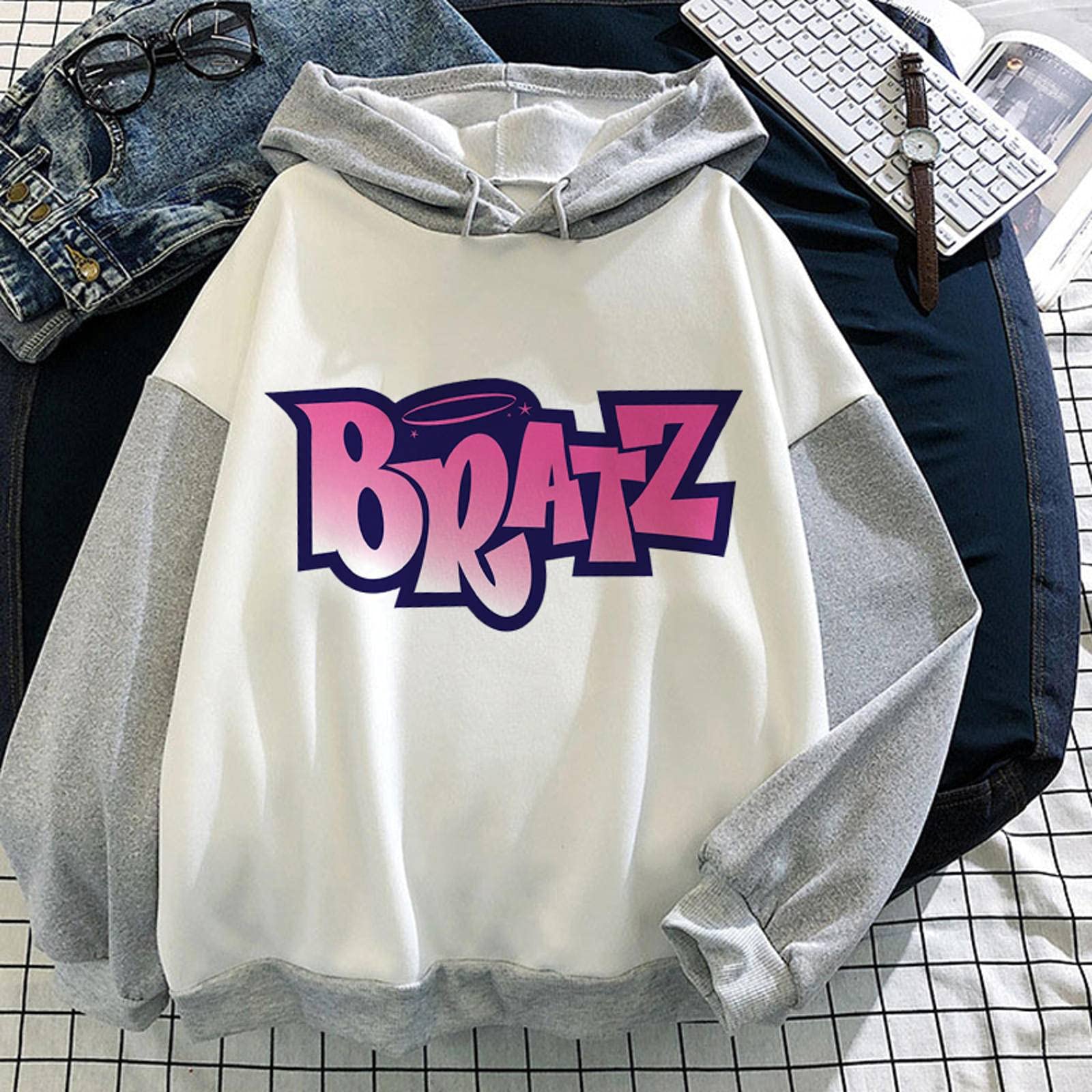 Sweat à Capuche Oversize Harajuku Bratz Letter – Hoodie Kpop Streetwear Hiver Unisexe Ultra Confort