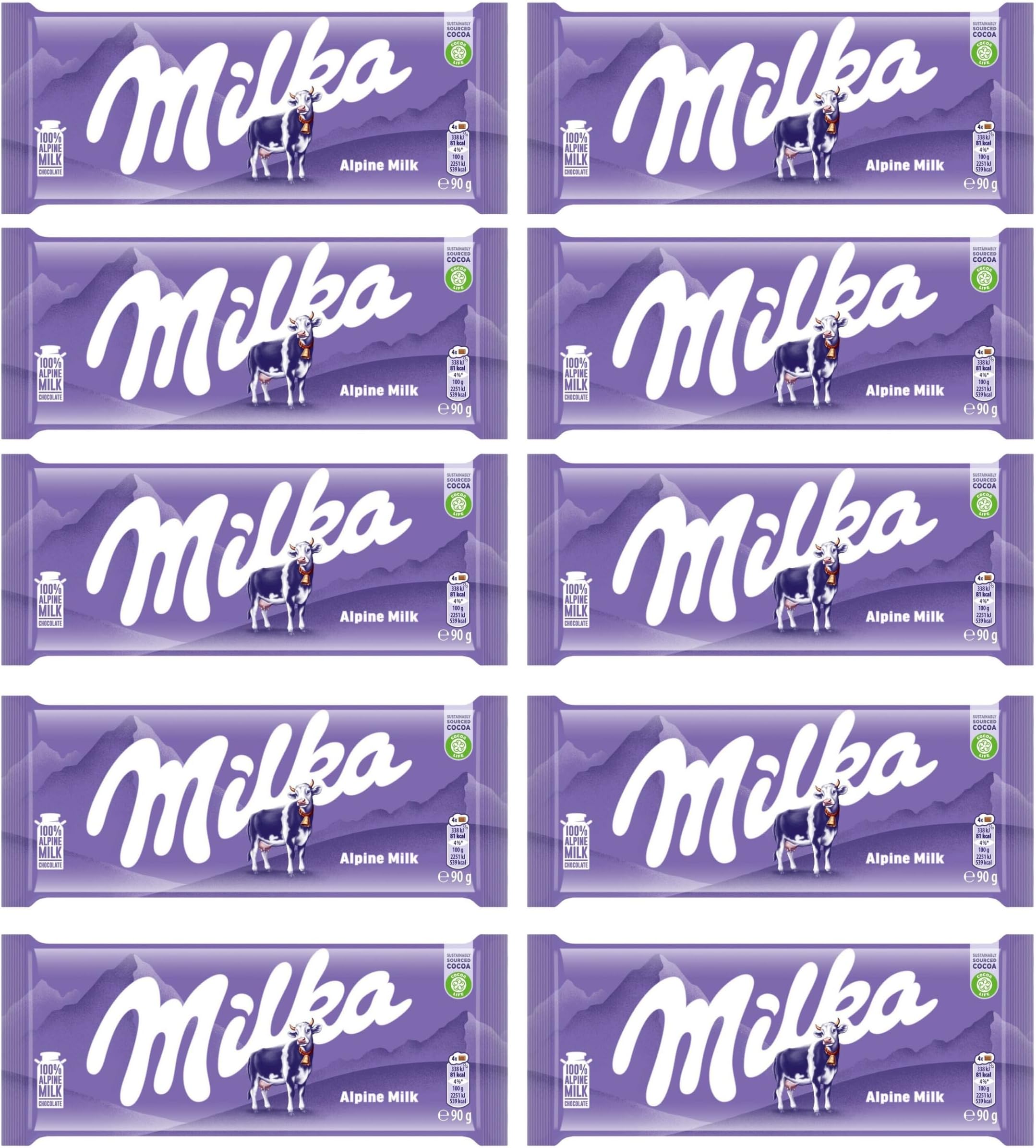Alpine Milk Chocolate - 90g (Pack of 10)