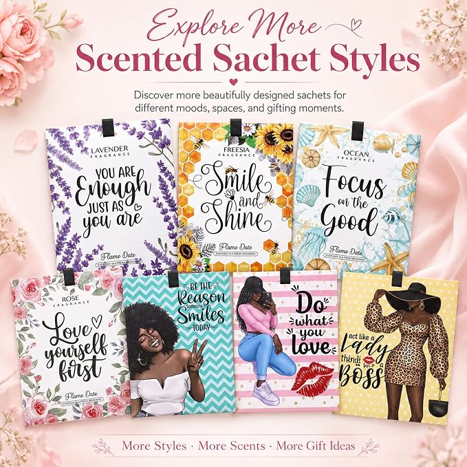 Set de 6 Sachets aromáticos con mensaje motivador para regalar miniatura 8