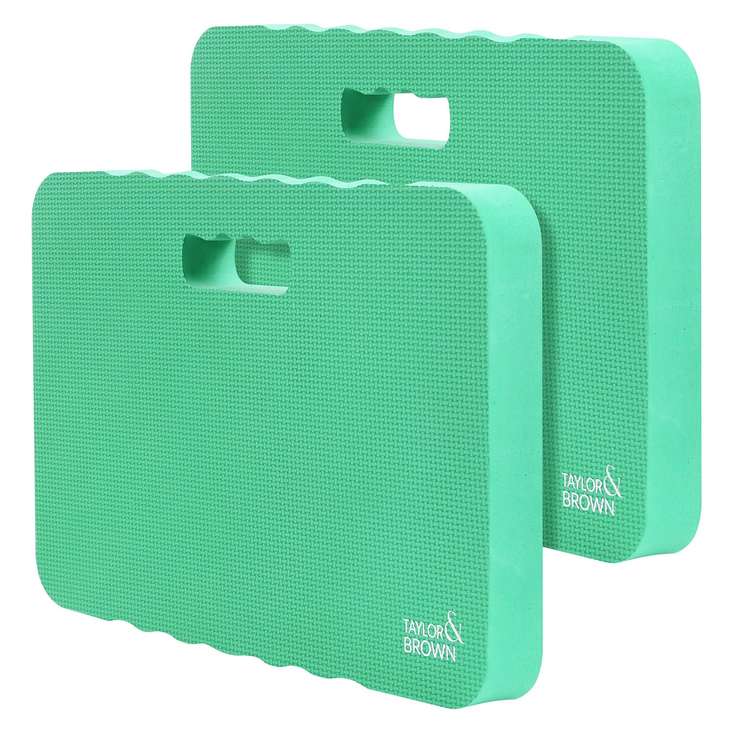 Taylor & Brown 2 Pack Kneeling Pad, Garden kneeling Pad, Comfortable Knee Pad Cushion, Foam Kneeler Mat, Knee pads for Gardening, Outdoor, Work, Yoga, Bath and More（43 x 28cm (Green)
