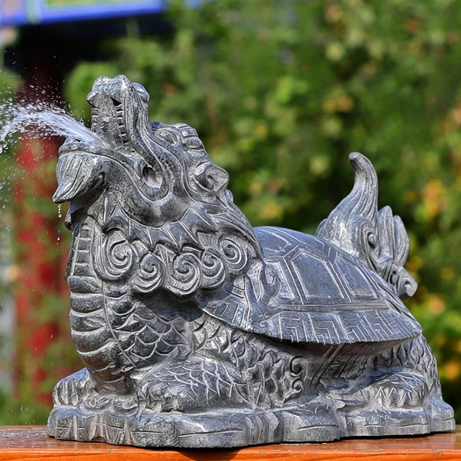 Animal Pond Spitters for Small Ponds, Animal Pond Fountains, Feature Statue for Garden, Yard, Lawn, Fish Pond Water Circulation Outlet Landscaping