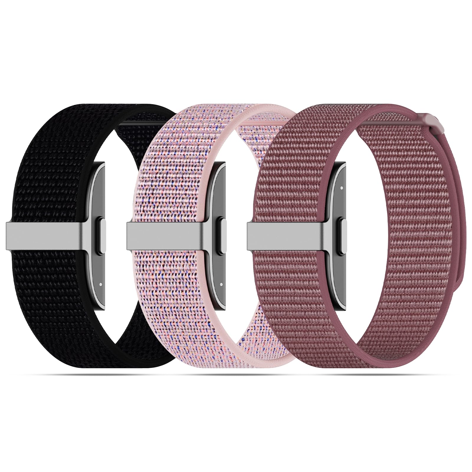 ZOOROO 3-Pack Nylon Loop Sport Replacement Bands Compatible with Hume Health Band, Soft Breathable Adjustable Wrist Band for Hume Band Replacement Strap Wristband for Fitness Tracker Women Men — view 14