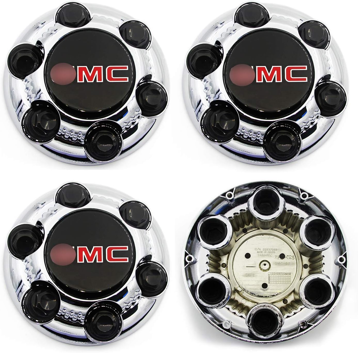 AutoERA 4 pcs 7.25" 6 Lug Chrome Plated Center Caps Hubcap for Truck Van SUV Sierra Savana Yukon 15067579 15067581 15755622 9595688 9596662 5129 5223 16 17 Inch Wheel Rim Cover