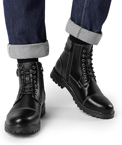Miniatura 6 de Bruno Marc - Botas para hombre de combate estilo Oxford para motocicleta