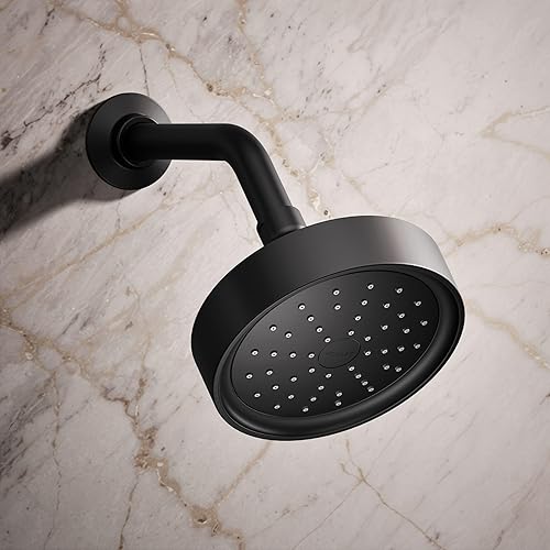 Miniatura 34 de Kohler 965-AK-2MB Purist Cabezal de ducha de una sola función, 2.5 gpm, latón moderno cepillado vibrante Latón cepillado vibrante.,Negro