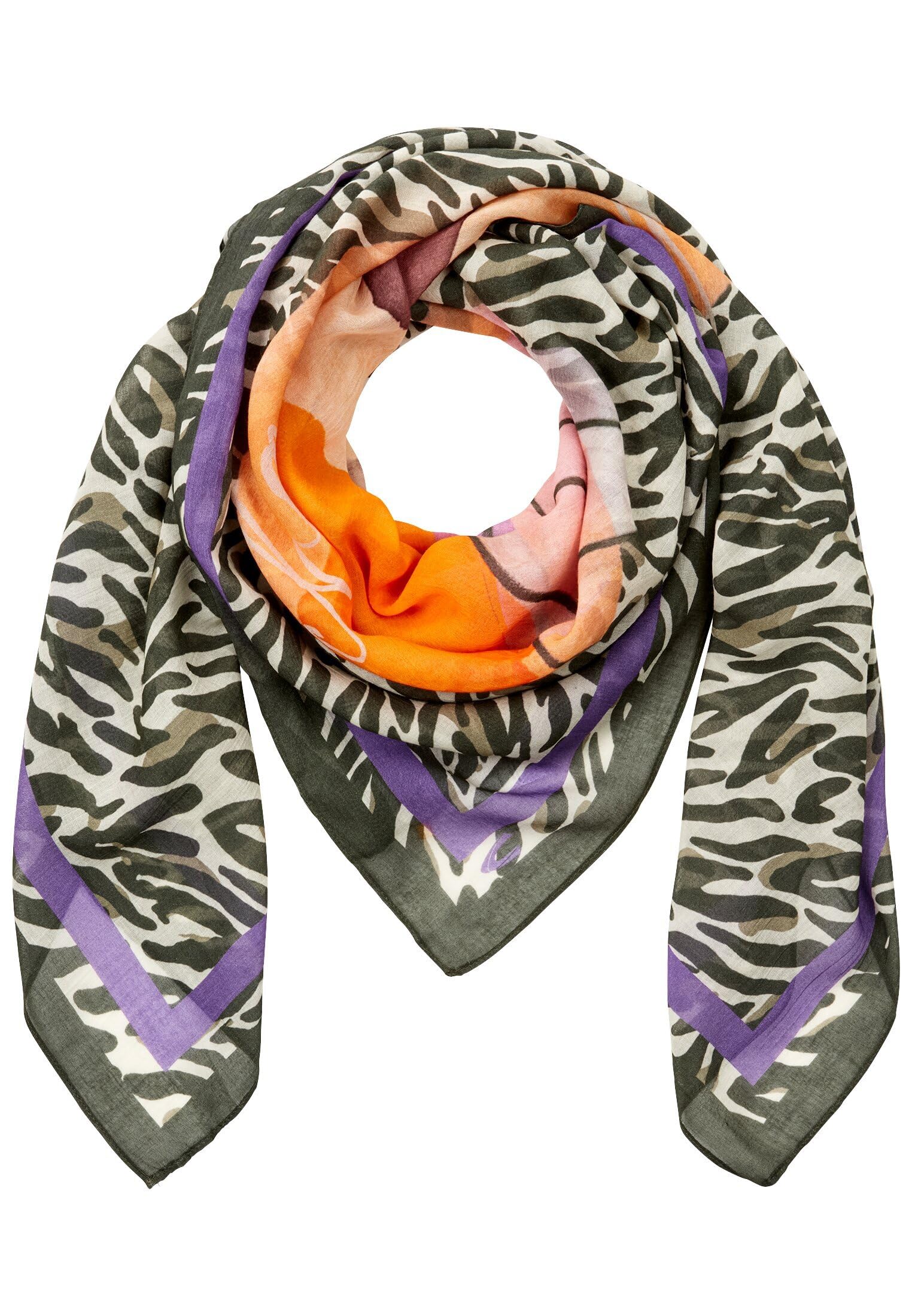 camel active Damen Schal aus reiner Baumwolle