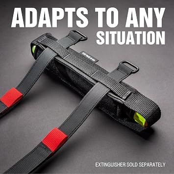 Element Fire Extinguisher Mount, Tactical, Sleeve/Straps, Hook and Loop, Nylon, Black, Element E50 / E100 / CAL50 Extinguishers, Kit
