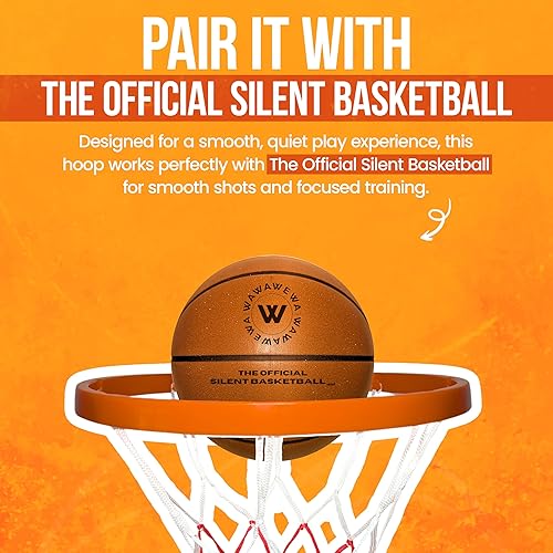 Miniatura 3 de El aro de baloncesto silencioso oficial para interiores, plástico duradero, gran aro de baloncesto montado en la pared con diseño sin ruido +