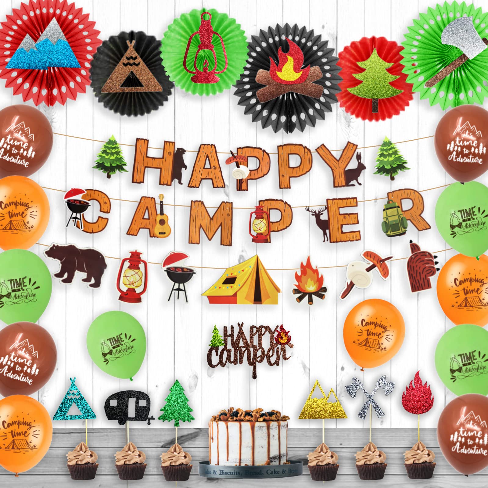 Buy Hombae Camping Party Decorations, Camping Decorations Party, Camper