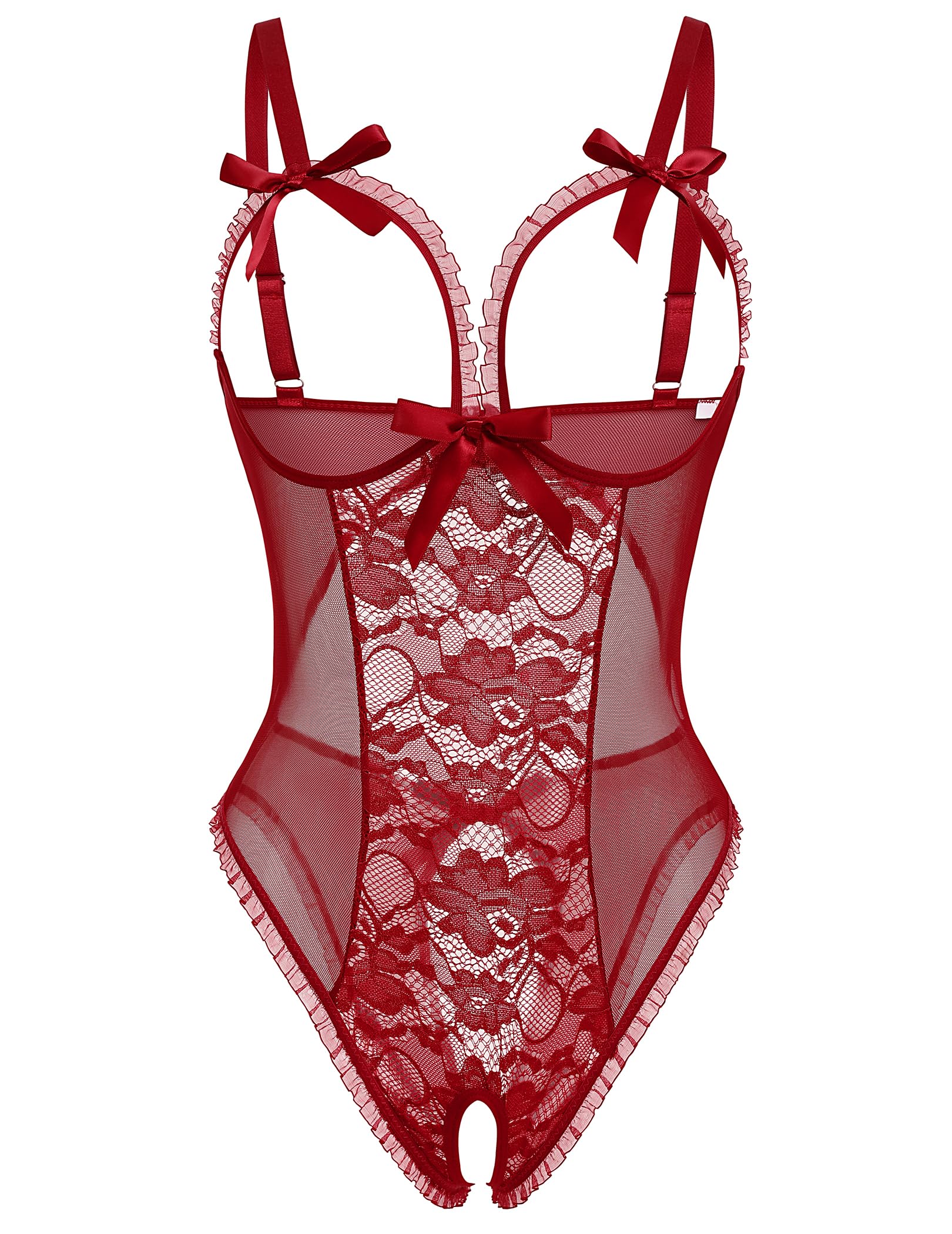 Sexy Lingerie for Women One Piece Lace Babydoll Sleepwear Bodysuit