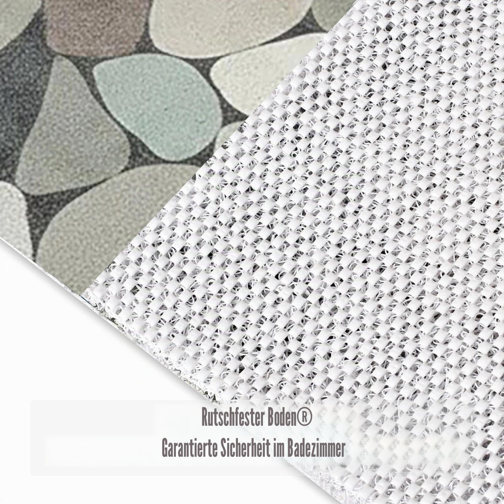Duschmatte rutschfest 80x120 cm / 1.7 kg Dicke/ 1cm Modern Stil Duscheinlage rutschfest Weich Komfort PVC Antirutschmatte dusche mit Ablaufloch,Hohe Wasserdurchlässigkeit für Nassbereiche