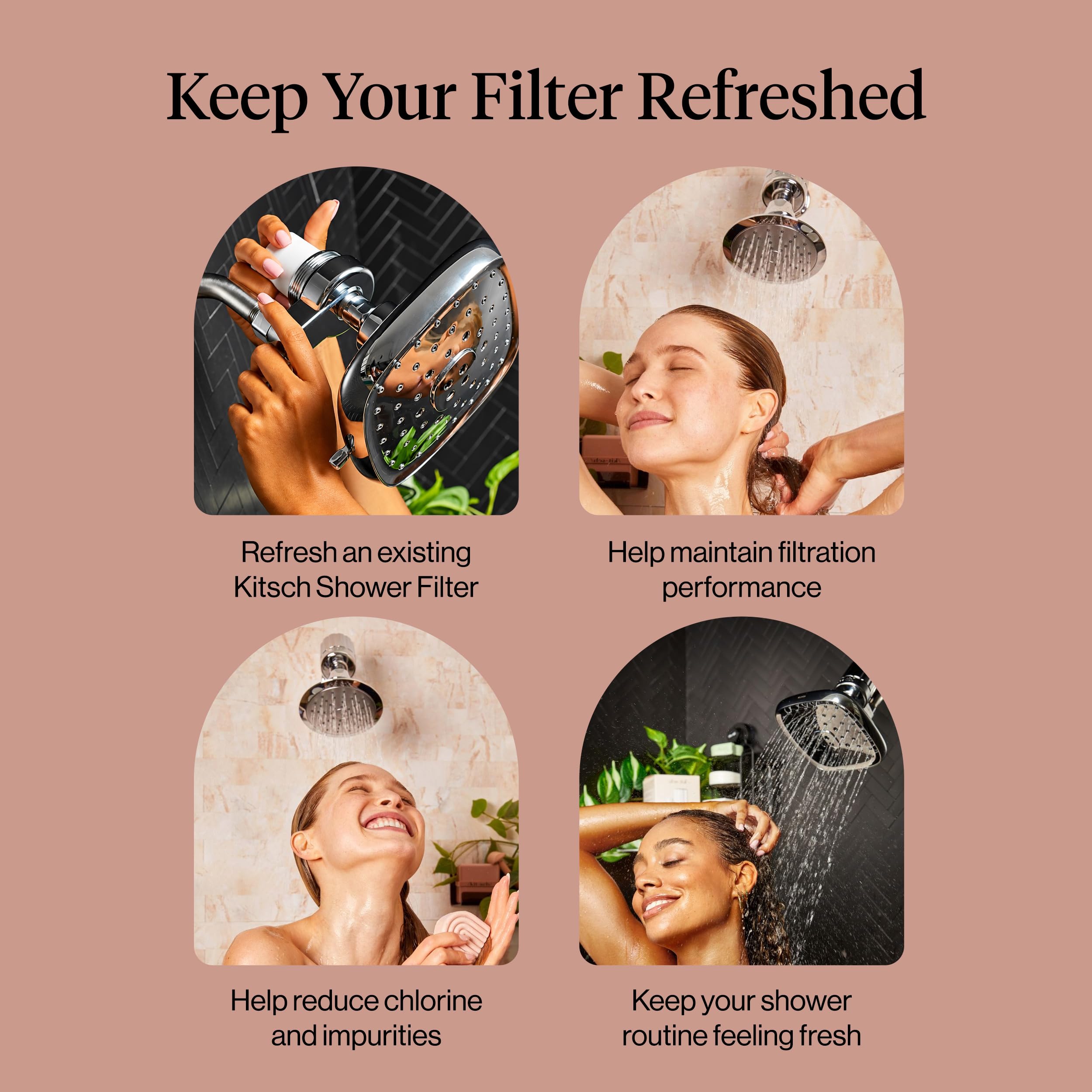 Kitsch Shower Filter Cartridge - Soften Water -6 Kitsch Shower Filter Cartridge - Soften Water -6
