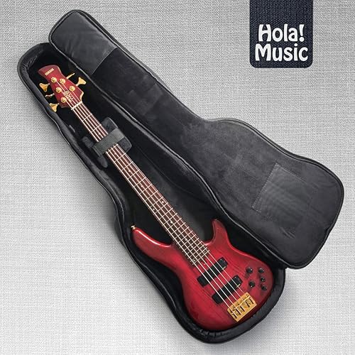 Miniatura 3 de Hola! Music Funda para guitarra bajo eléctrico, bolsa suave de 41 pulgadas para guitarras eléctricas con acolchado de 1 pulgada, correas de hombro