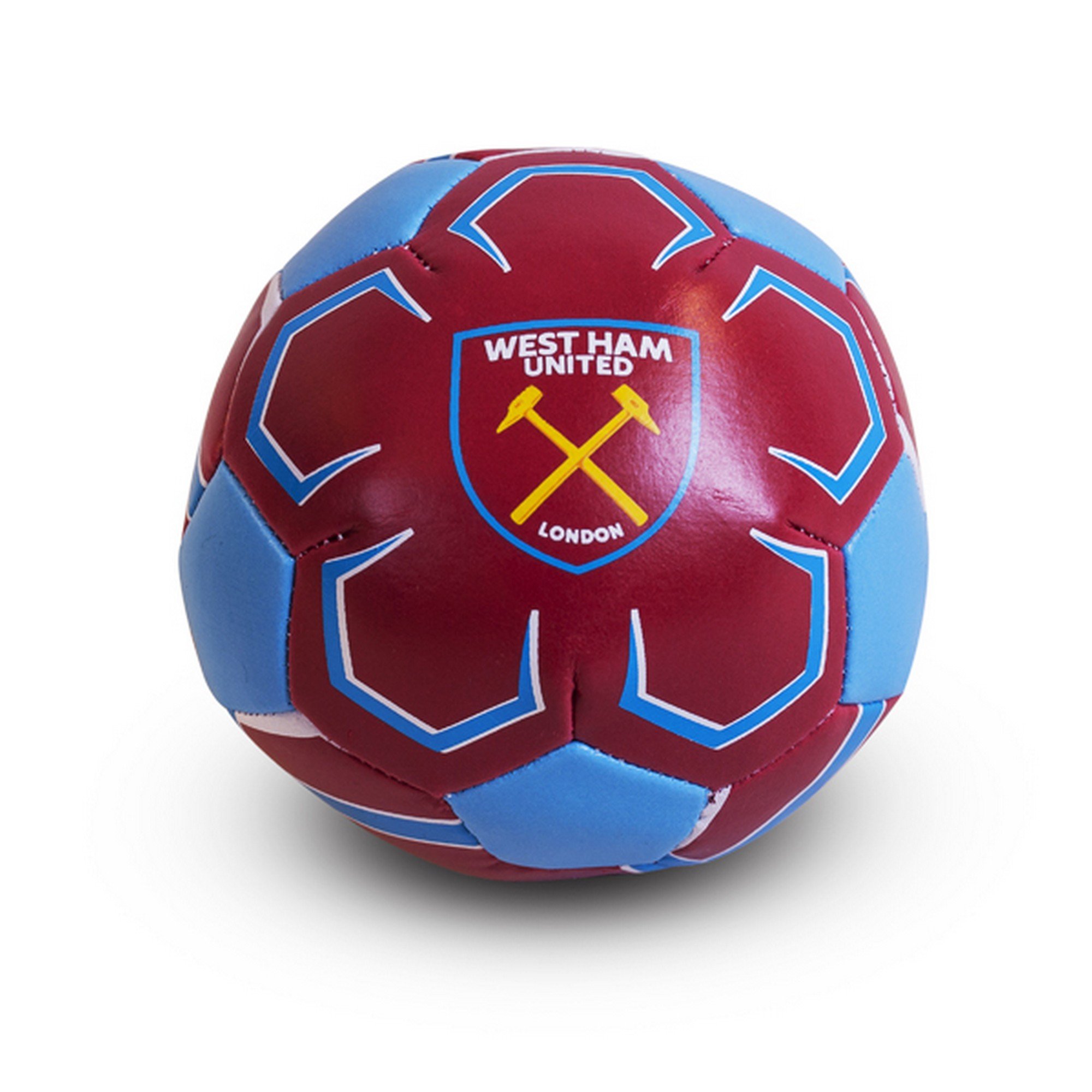 West Ham FC Official Football Crest Mini Soft Ball (One Size) (Claret/Blue)