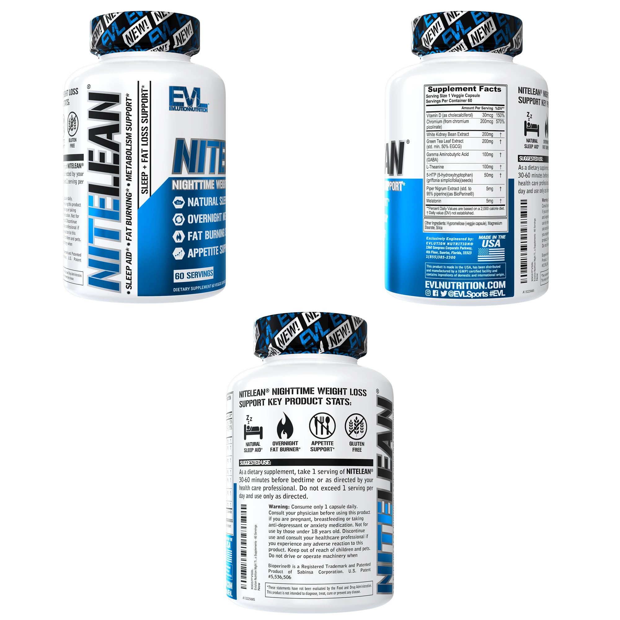 Night Time Fat Burner for Weight Loss Support - Belly Fat Burner for Men & Women with Green Tea and White Kidney Bean Extract - Nighttime Metabolism Booster & Sleep Optimizer to Help Stubborn Fat Loss — Amazon image 8