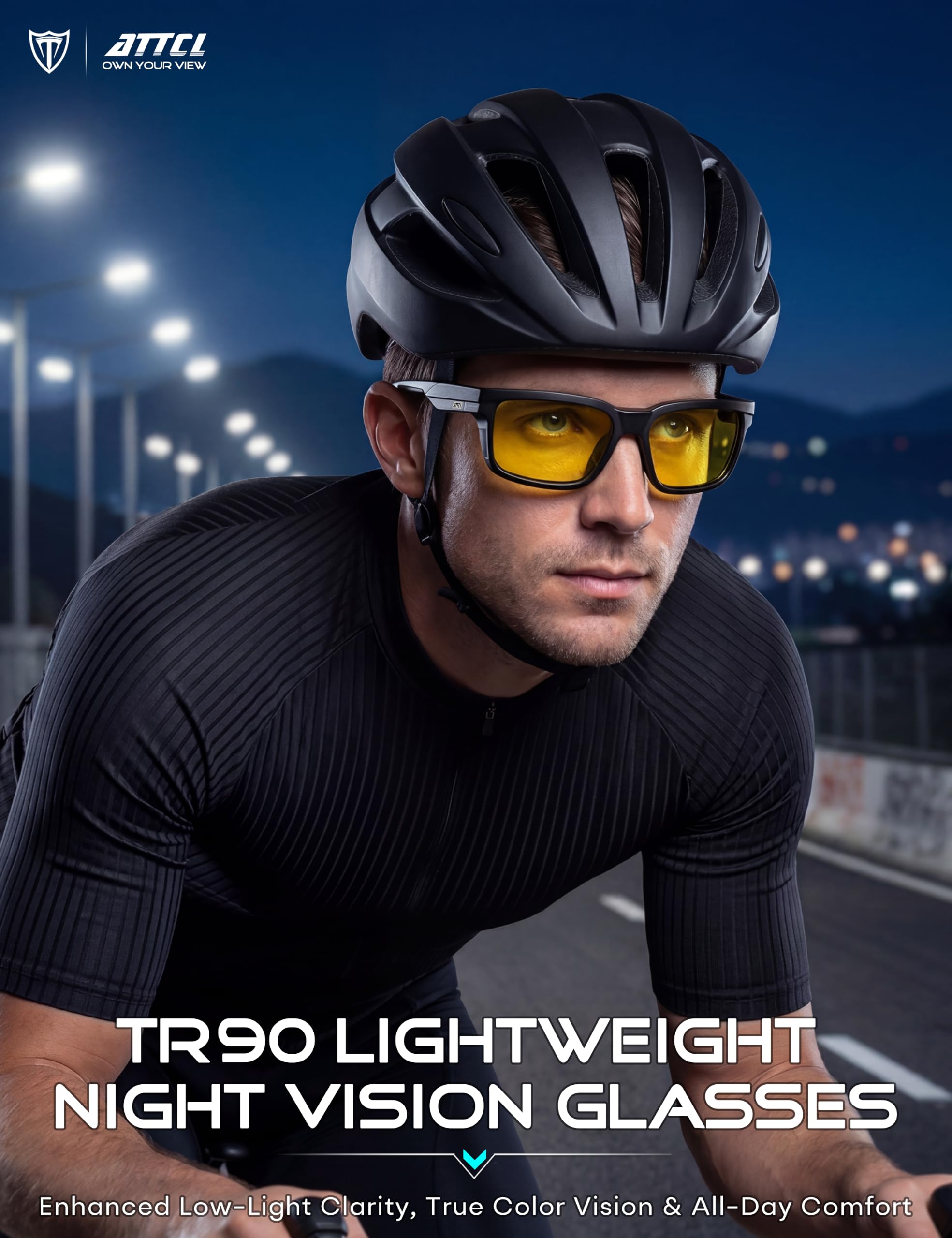 ATTCL Occhiali da sole sportivi polarizzati da uomo con protezione UV400