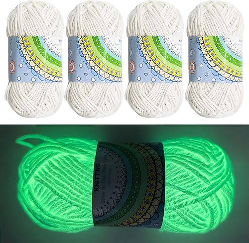 5 piezas de hilo que brilla en la oscuridad suministros de costura 55 yardas para ganchillo para manualidades manualidades y costura principiantes