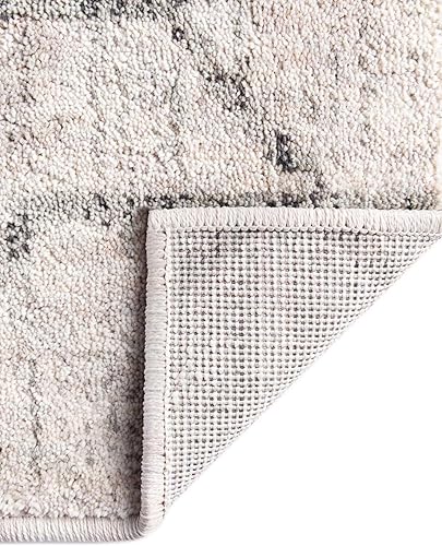 Miniatura 7 de Unique Loom Eco Trellis Collection - Alfombra de área - Mondo (rectangular 7 pies 10 pulgadas x 10 pies 0 pulgadas, marfilgris)