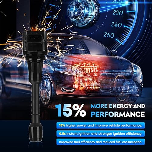 Miniatura 4 de Paquete de bobinas de encendido 4 piezas para Infiniti FX50 M56 Q70 Q70L QX60 QX70, Nissan March Altima Cube NP300 Frontier NV200 Rogue Select