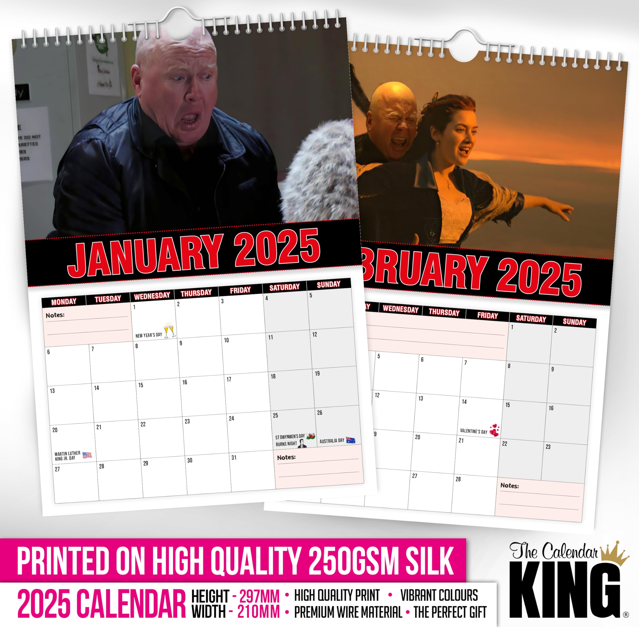 The Calendar King // Phil Mitchell - 2026 Wall Calendar (Full Colour, A4 Size) - Image 2
