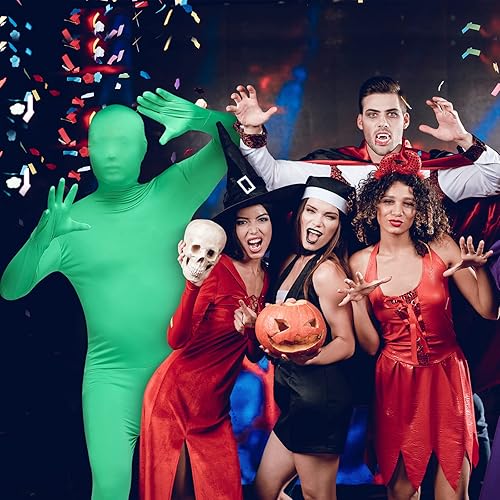 Miniatura 5 de Body de pantalla verde, traje de cuerpo Chromakey, color verde, para cosplay, unisex, elastano, elástico, para fotografía, película, vídeo, efecto