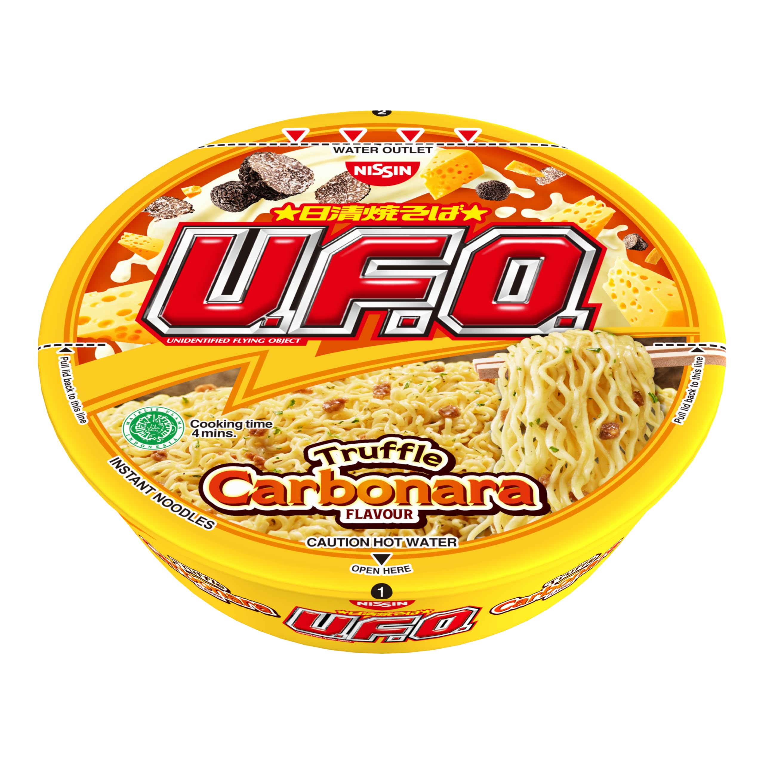 Nissin UFO Truffle Carbonara Ramen | Creamy, Rich Truffle