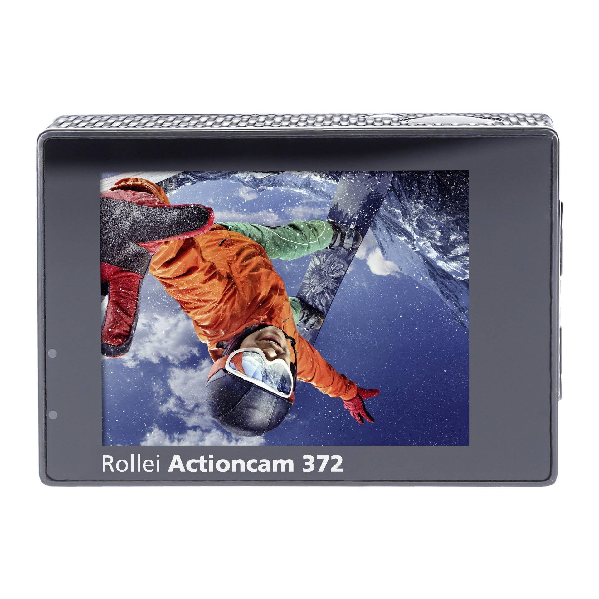 Rollei Actioncam 372 kamera sportowa z rozdzielczością wideo Full HD 1080p/30 kl./s, obiektyw szerokokątny, wodoodporna do 30 m, w zestawie podwodny futerał ochronny, czarna