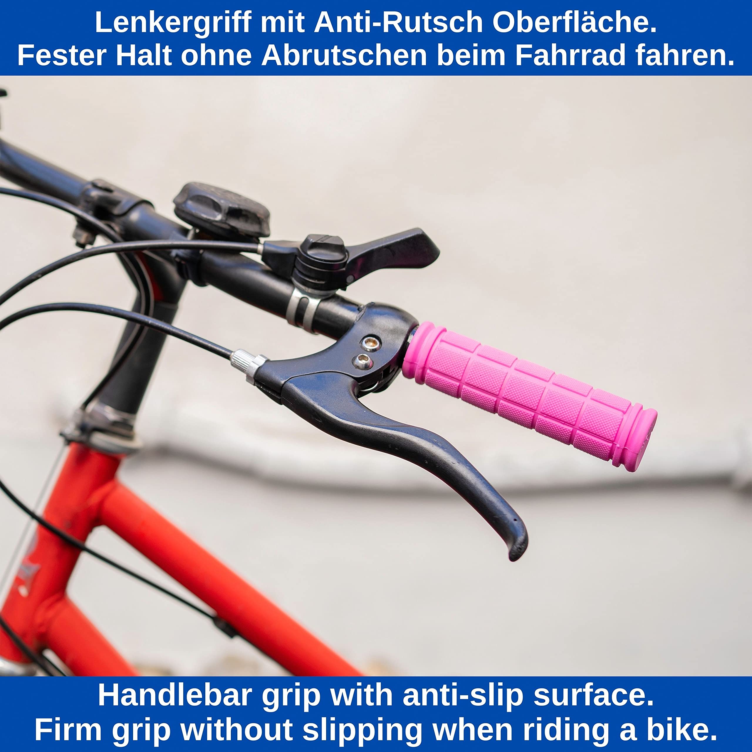 Manopole Bici VONJUMA 22,2 Mm – Impugnature Ergonomiche In Plastica Resistente, Con Strumento Per Montaggio Incluso, Per MTB, BMX E Bici Elettriche