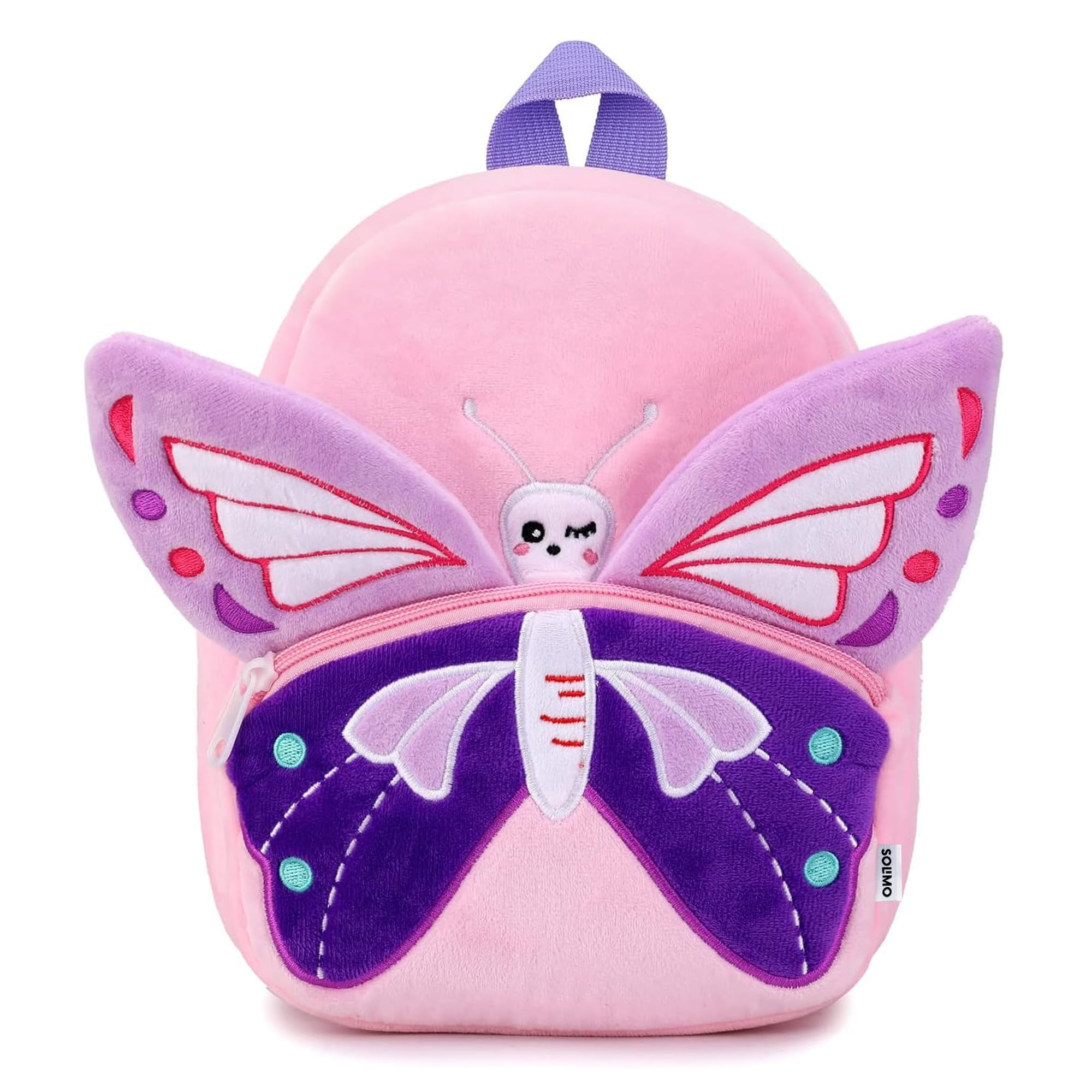 School Bag for Kids Boys and Girls, 14 Inch Small Backpack for Kid, 2-6 Year Old, Toddler, Unisex, Picnic, Casual, Travel, Birthday,Gift For Kids (Butterfly Pink Purple)