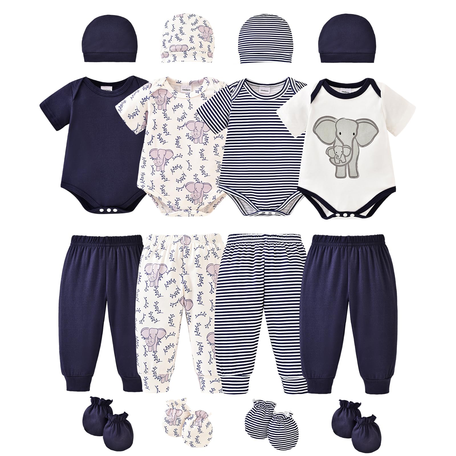 Newborn Baby Clothes Unisex Baby Layette Set Infant Romper Outfit 0-12M
