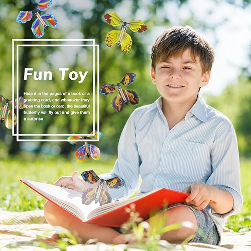 Miniatura 5 de 15 tarjetas de mariposa voladora sorpresa, mariposa, mariposa voladora, juguetes de hada voladora, banda de goma, divertido regalo sorpresa para