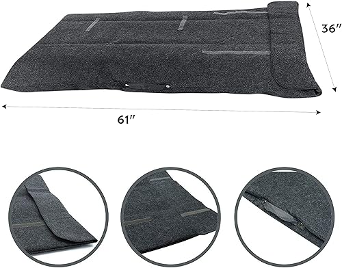 Miniatura 2 de Bolsa de almacenamiento de hojas para mesa de comedor, ultra suave y gruesa, fieltro de calidad, segura, 36 x 61