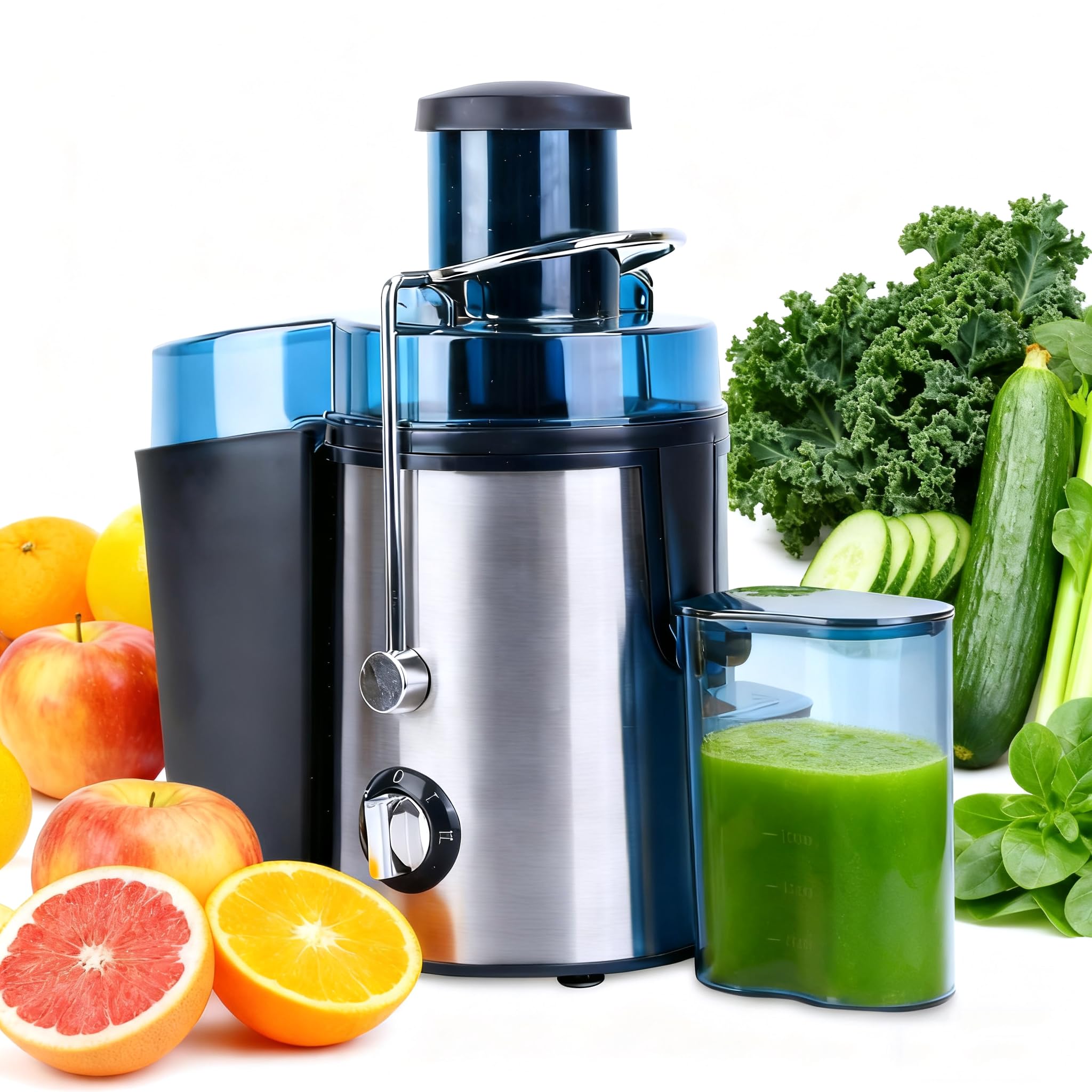 Juicer Machine 1000W Centrifugal Juicer Extractor Dual Speed Juice Maker with Wide Mouth 2 6 Feed Chute for