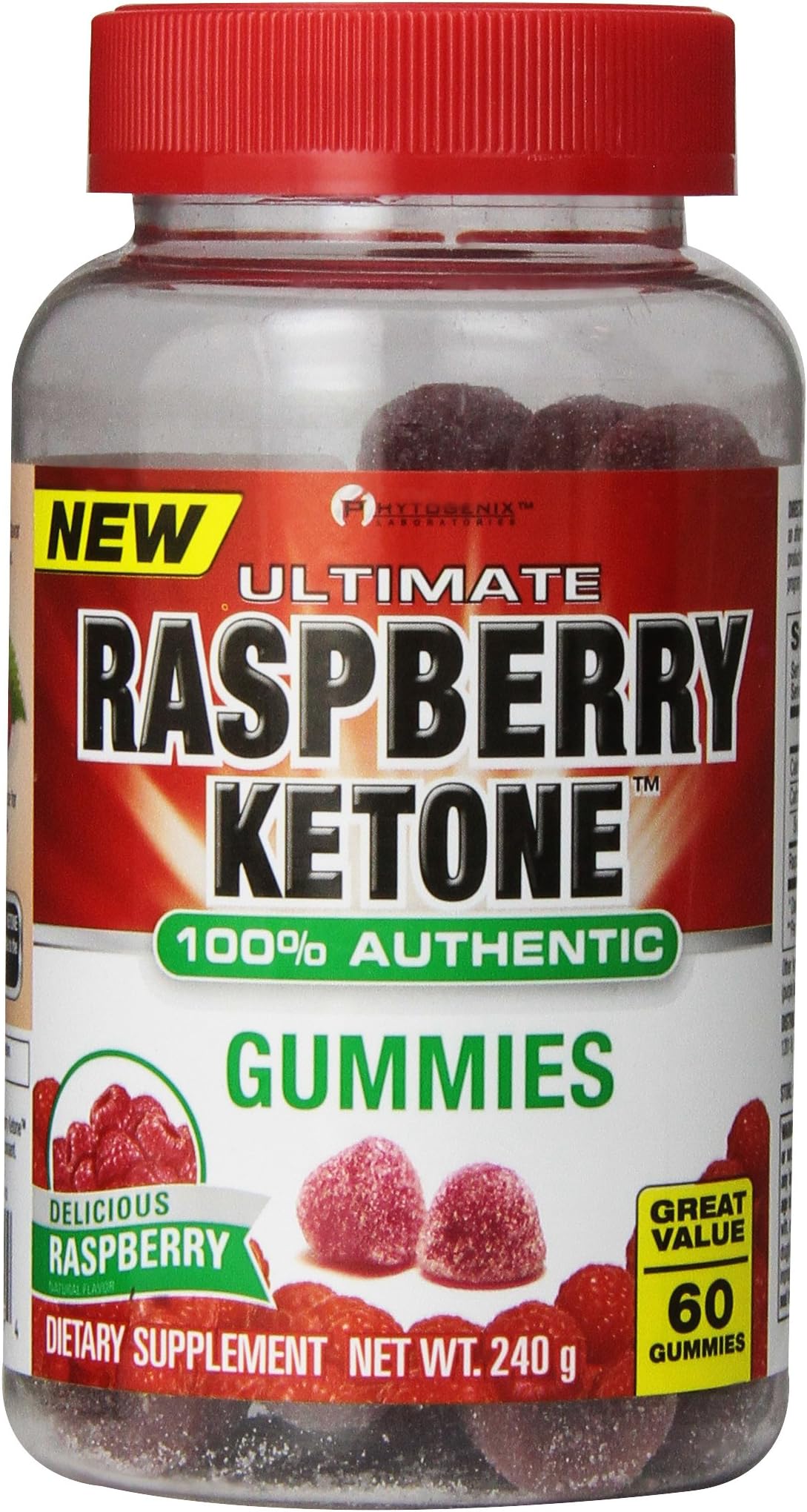 Phytogenix Ultimate Ketone Gummies, Raspberry, 240 Gram