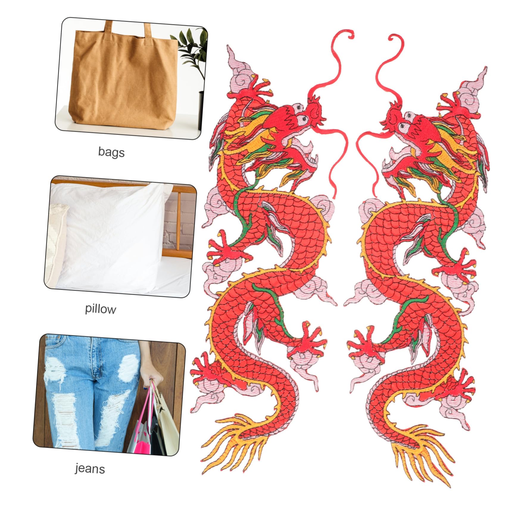 NUOBESTY 8pezzi Toppe Termoadesive Forma Di Drago Patch Decorative Per Abbigliamento e Cappelli Di Riconoscimento Per Attività Diy Per Riparazioni e Decorazioni Di Jeans Shirt