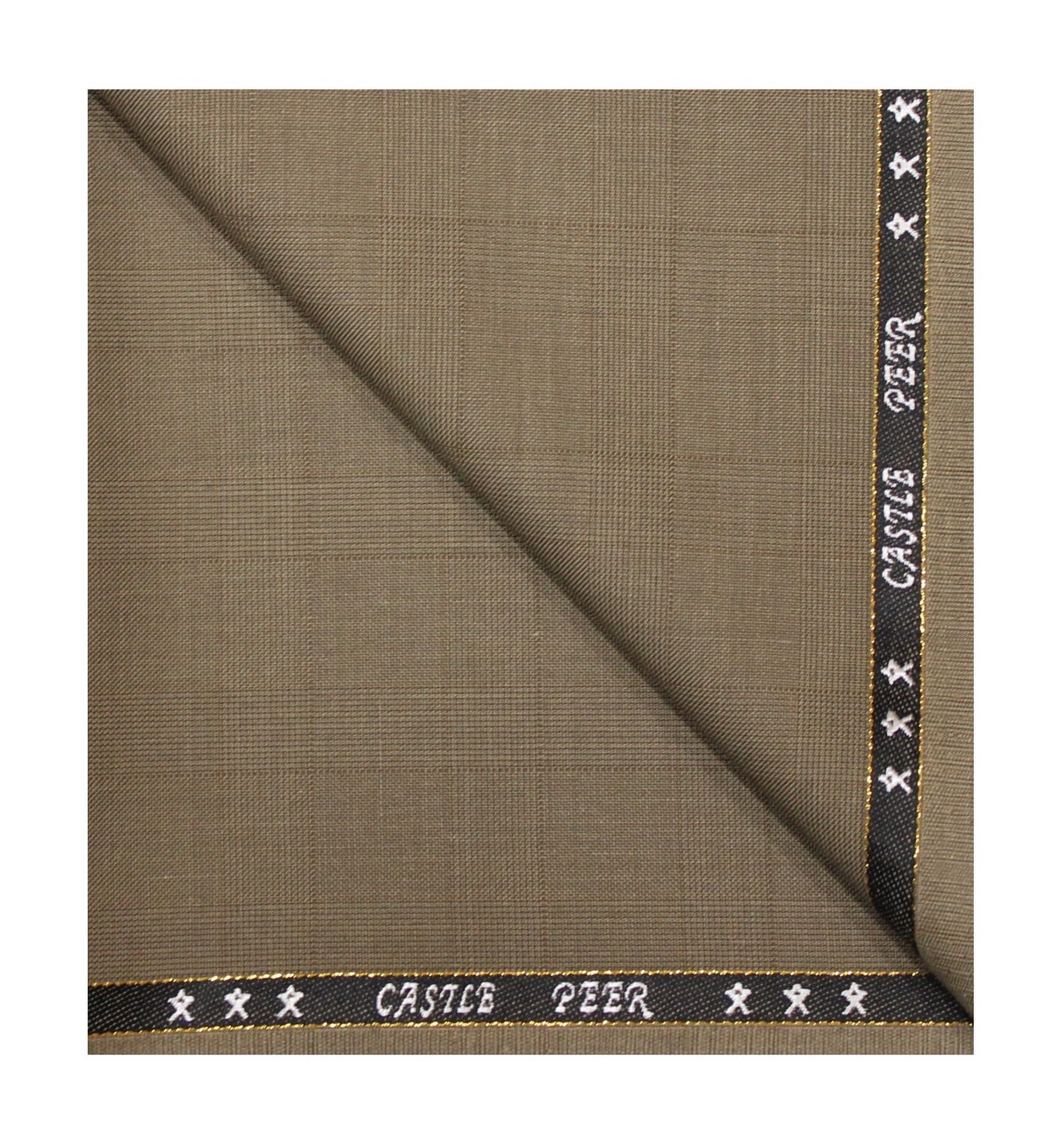 j.hampstead Men's Poly Wool Blend Checkered 1.25 Mtr Unstitched Trouser Fabric (Free Size)-picture-19