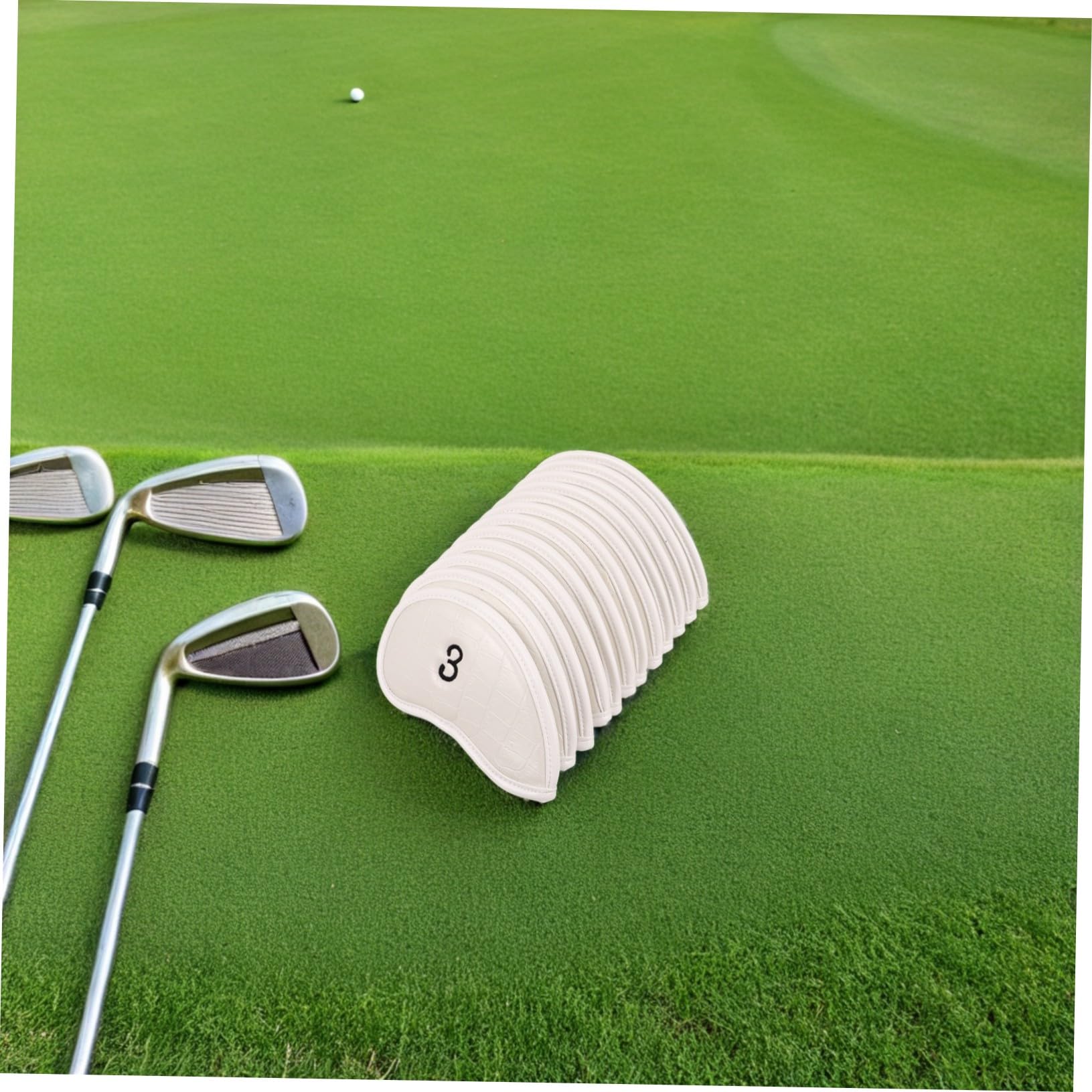 Mikikit 12 Piezas Fundas para Palos de Golf con Textura de Cocodrilo Protectores para Drivers Hierros y Putters Resistentes y Fáciles de Usar Color