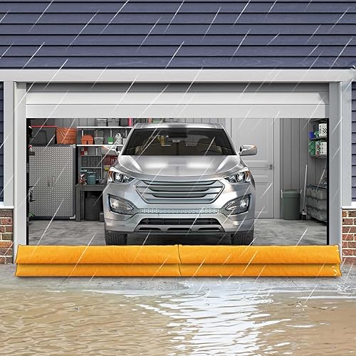 Miniatura 5 de Frienda Barreras de inundación activadas por agua de 17 x 6.5 pulgadas para el hogar, bolsas de arena sin arena, barreras de agua reutilizables para