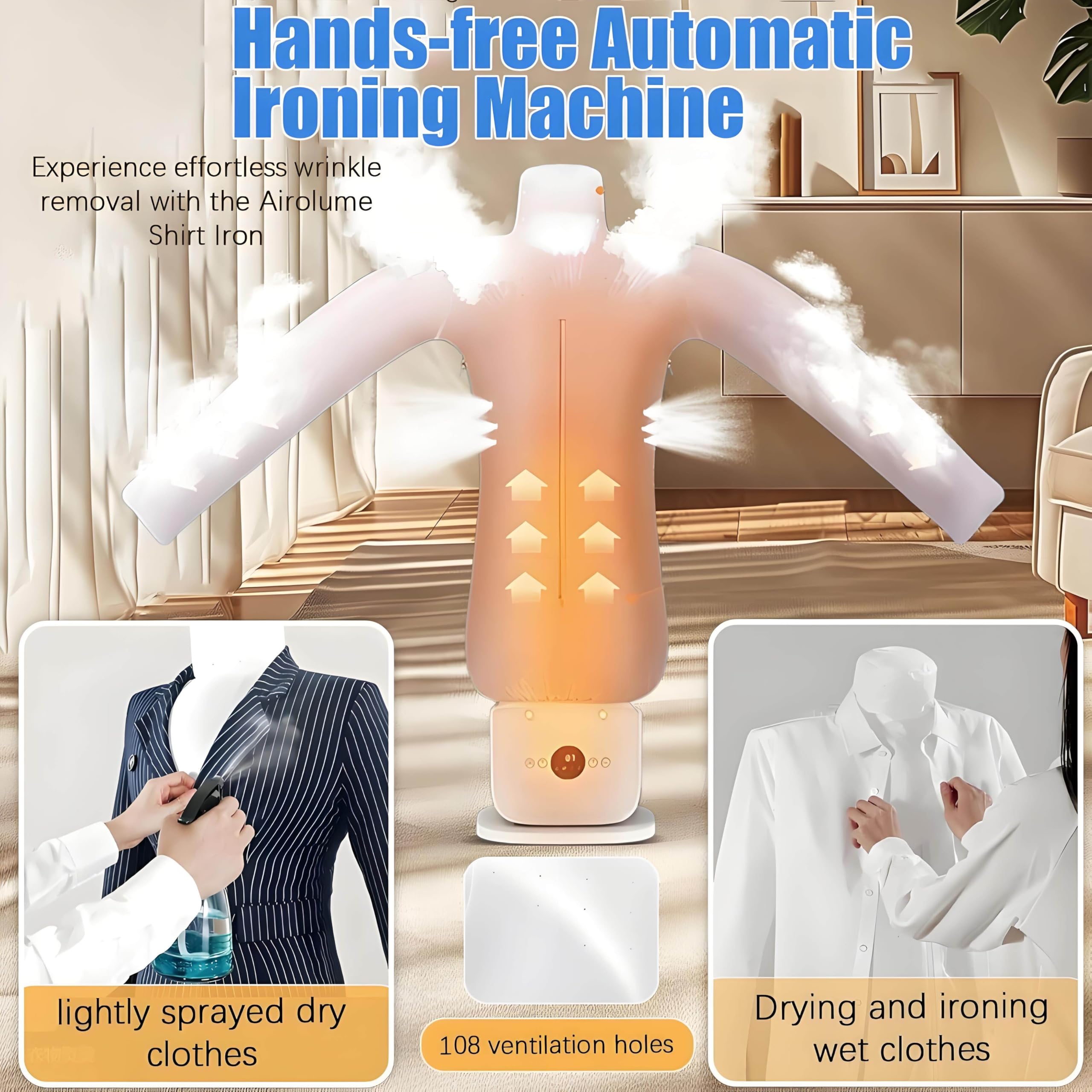 Vaporizador automático de la ropa, solución vertical del planchado de 1400W con el tiempo y la temperatura ajustables, diseño compacto con la aromaterapia incorporada para la eliminación de arrugas si