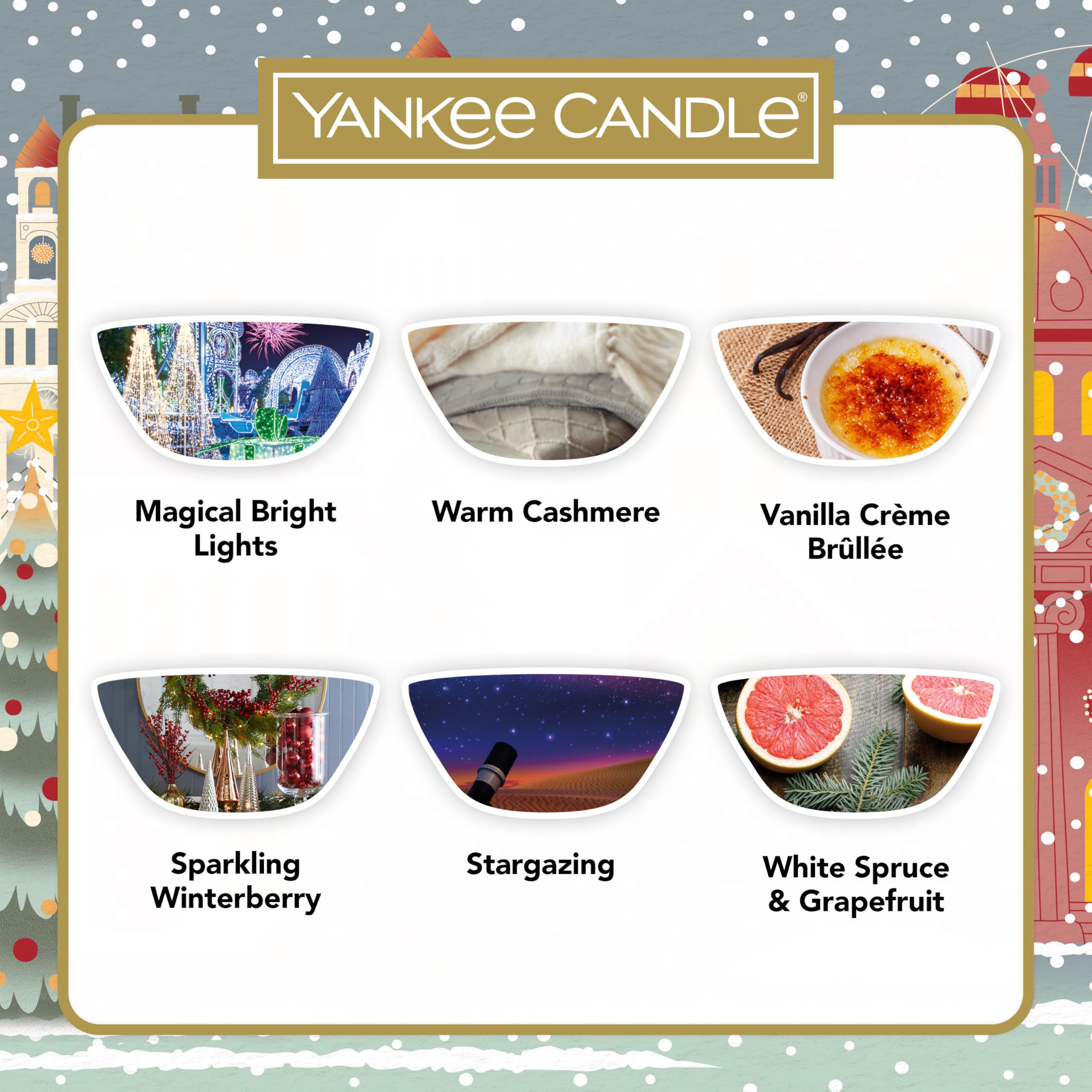 Yankee Candle Juego de regalo | 12 cera perfumada y 1 quemador de cera derretida | de Navidad para mujeres