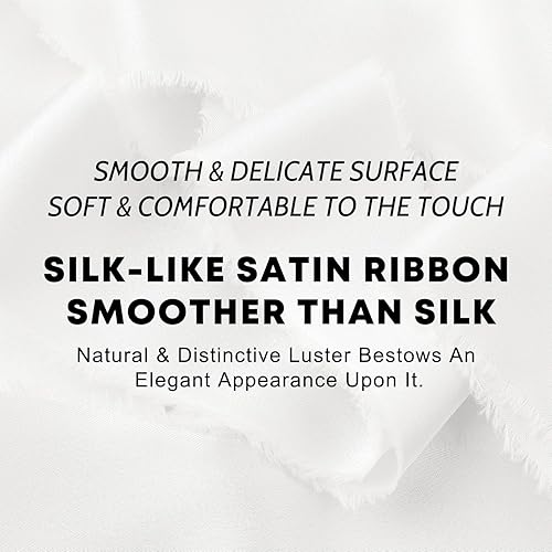 Vista 72 de Burgundy Dark Red Silk Ribbon 1-1/2 Inch x 21Yds Handmade Fringe Silky Chiffon Frayed Fabric Ribbon for Gift Wrapping, Flower Bouquet, Wedding