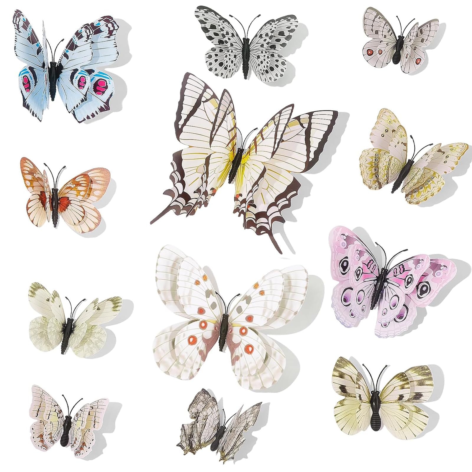 OPSEAM 3D Butterfly Wall Decor Butterfly Decorations Stickers with Magnets