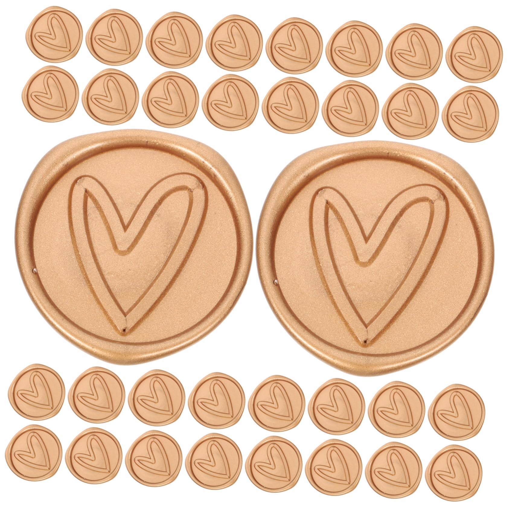 NUOBESTY Juego De 3 Sellos De Cera Autoadhesivos Para Sobres Lacados Con Forma De Corazón 50 Unidades