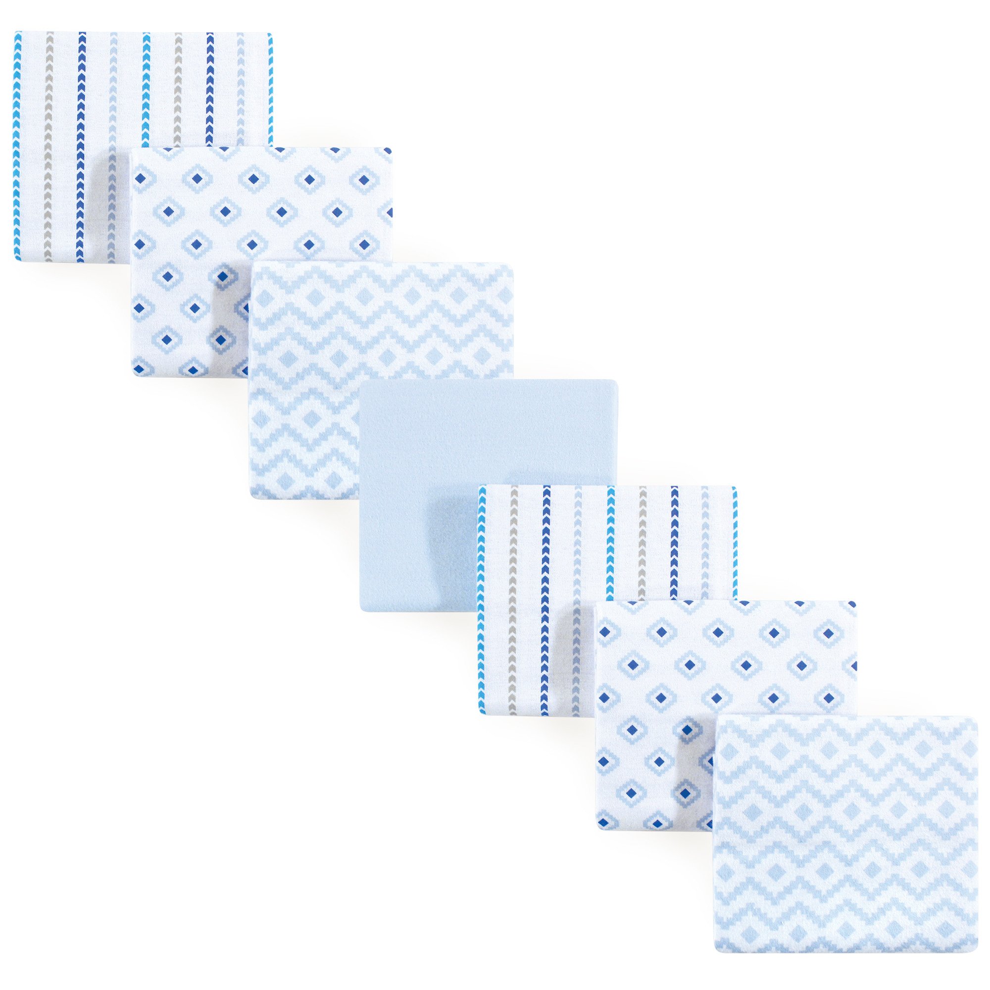 Hudson Baby Unisex Baby Cotton Flannel Receiving Blankets Bundle, Boy Modern, One Size