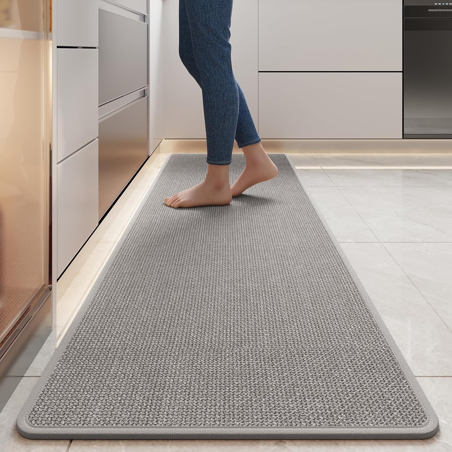 Küchenteppiche und -matten, rutschfest, waschbar, saugfähiger Läufer für die Vorderseite der Spüle, leicht zu reinigen, Küchenbodenmatte, Stehmatte für Zuhause, Küche (Rot, 45 x 70 cm)
