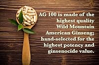 Vista 2 de AG 100 -Cápsulas de ginseng americano salvaje 100% puro