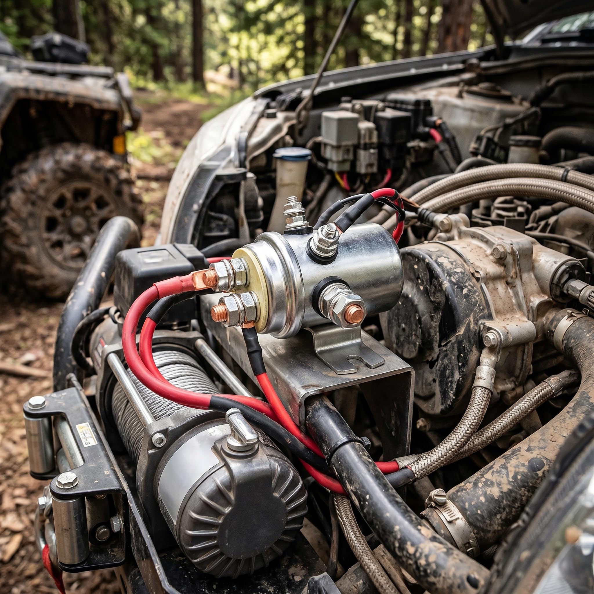 Relè per Verricello Elettrico con Solenoide, 300A, Impermeabile, 12V DC, Accessorio per ATV Fuoristrada