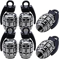 Vista 28 de 6 piezas tapas de válvula de neumático, cubiertas universales de válvula de neumático de aleación de aluminio para automóviles, camiones, SUV, Negro