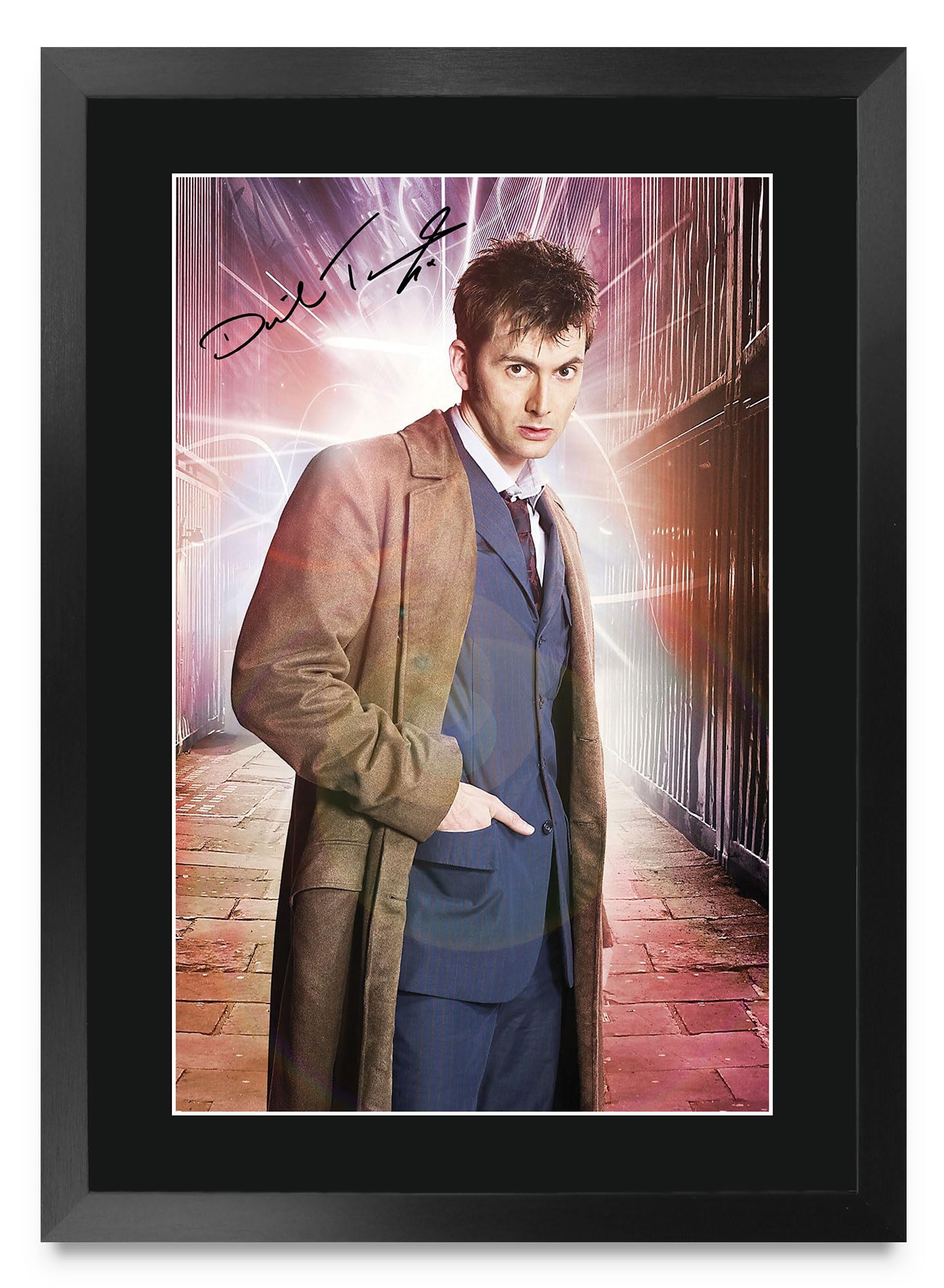 HWC Trading David Tennant Dr Who Gifts Printed Signed Autograph Picture for TV Show Fans - A3 Framed (ID-006176)